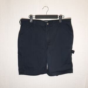Duluth Trading Co 40 Grit 14 Shorts Women’s Navy Blue Cotton Blend Stretch